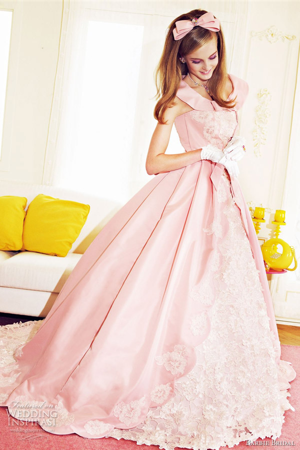 barbie pink wedding dress 2012