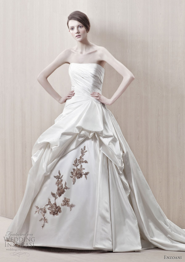 Giselle strapless wedding dress feauturing soft sweetheart asymmetrical 