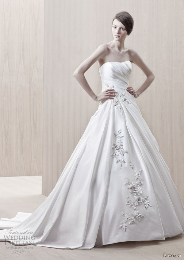 Giselle strapless wedding dress feauturing soft sweetheart asymmetrical