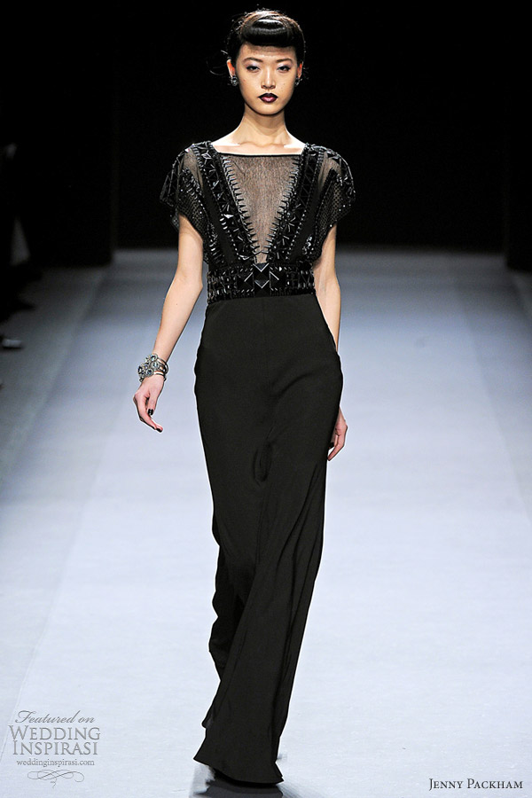 jenny packham fall 2012 black dress 