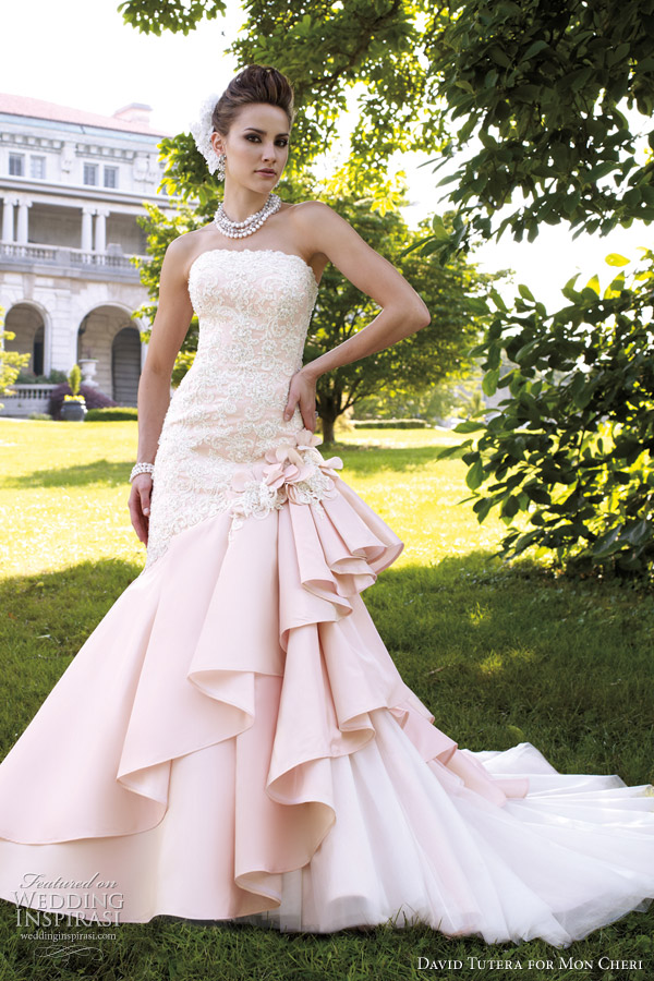 Beautiful wedding dresses from David Tutera for Mon Cheri Spring 2012 bridal