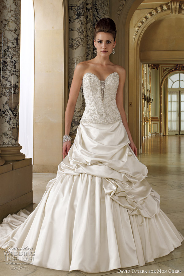 david tutera wedding dresses 2012 falsette View of the full laceup corset