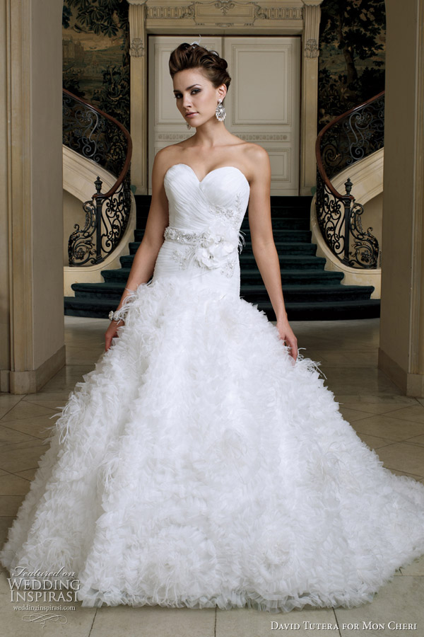david tutera wedding dresses 2012 hermosa Tiana strapless tulle and lace