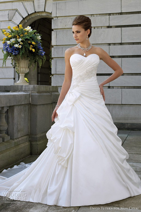 david tutera wedding dresses 2012 lisbeth Amorita strapless taffeta Aline 