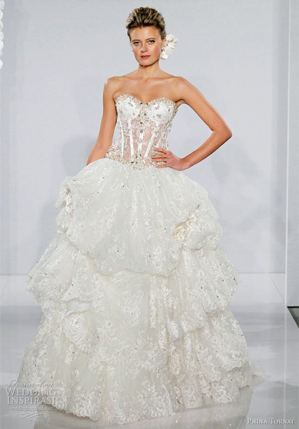 We love all the glamorous over the top ball gowns pnina tornai wedding 
