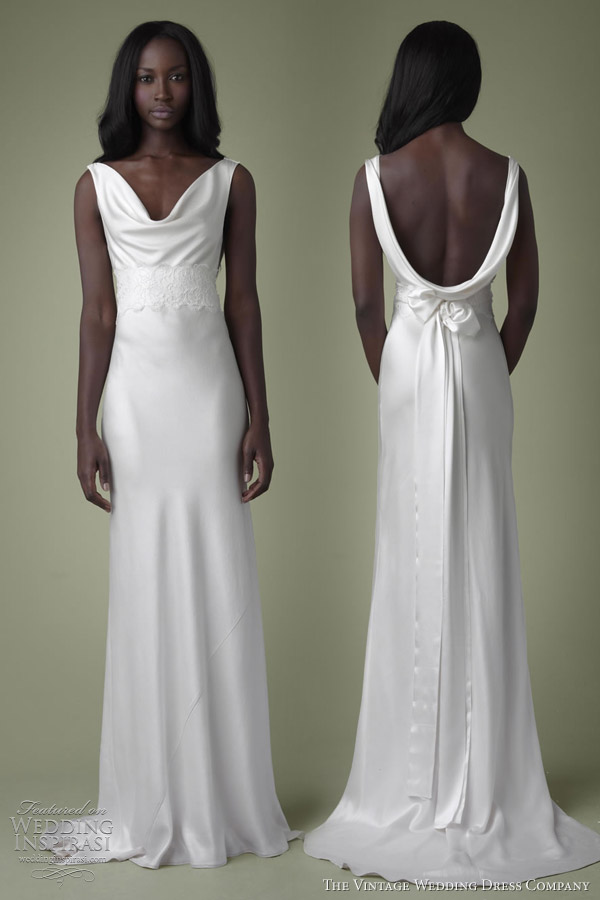 vintage wedding dress company 1940s 1950s style ivory silk satin strapless