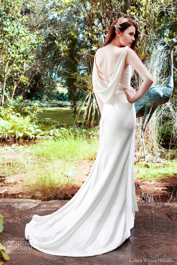 Drape wedding dress