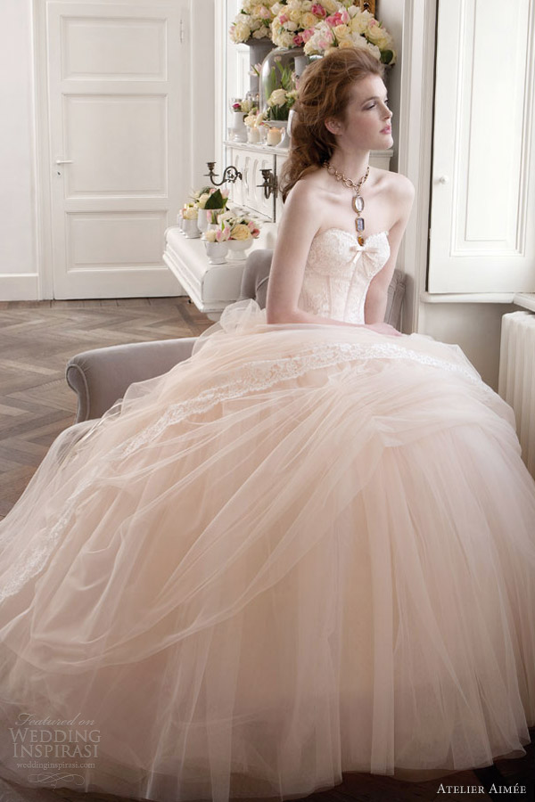 atelier aimee 2013 peach wedding dress