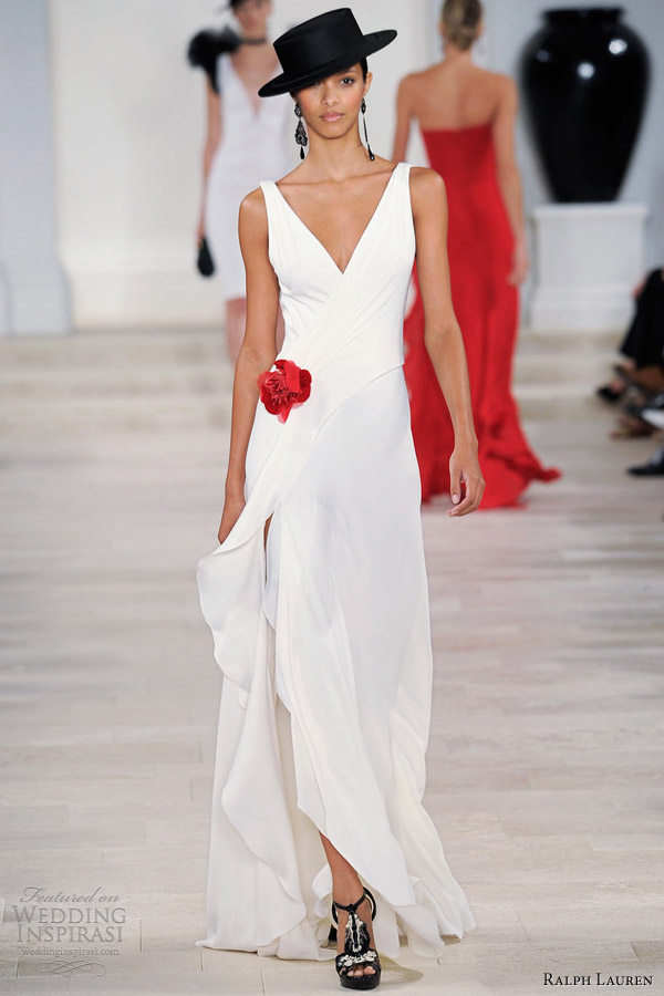 ralph lauren white gown