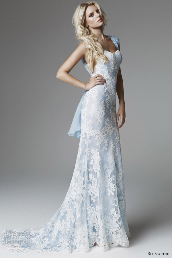 blue wedding dresses