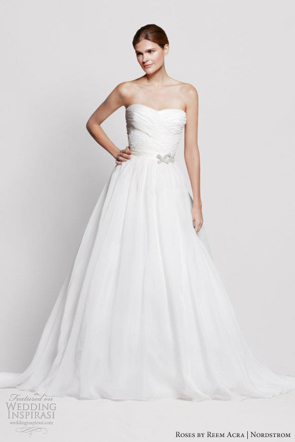 roses by reem acra nordstrom wedding dresses holly strapless