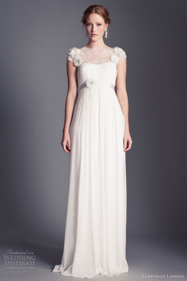 silk empire waist wedding dress