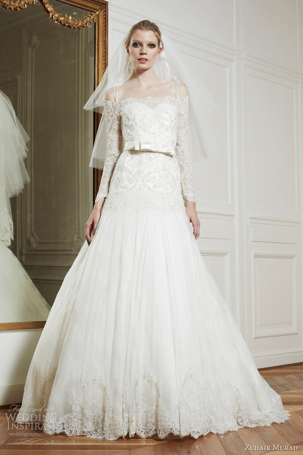 zuhair murad wedding dresses fall 2013 isabelle sleeves