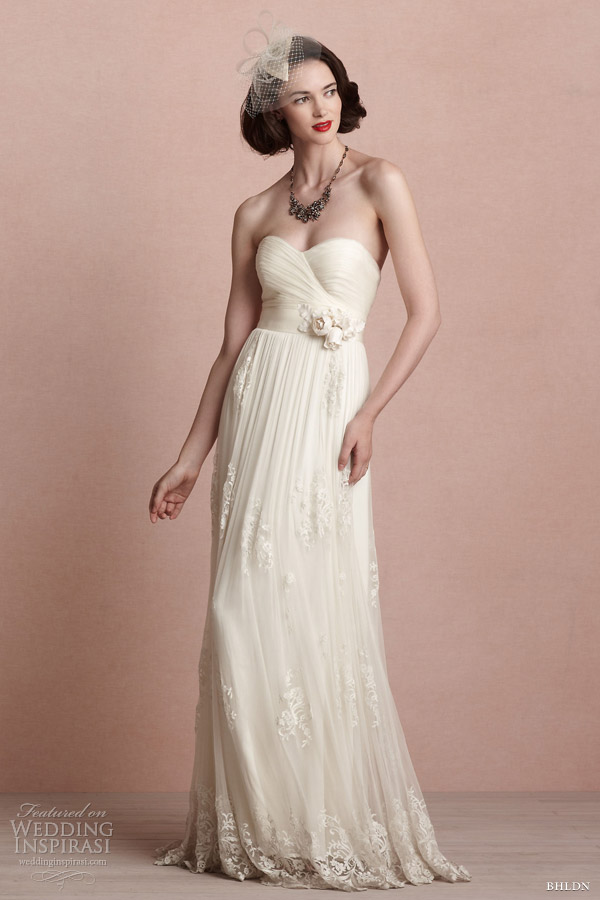 bhldn 2013 bridal luella strapless wedding dress