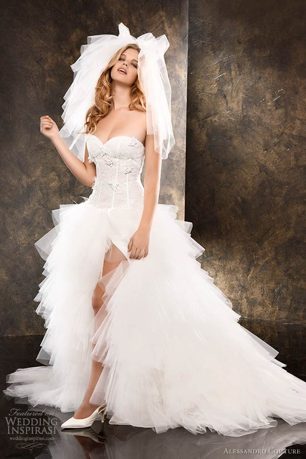 alessandro couture 2013 butterfly collection sexy wedding dress