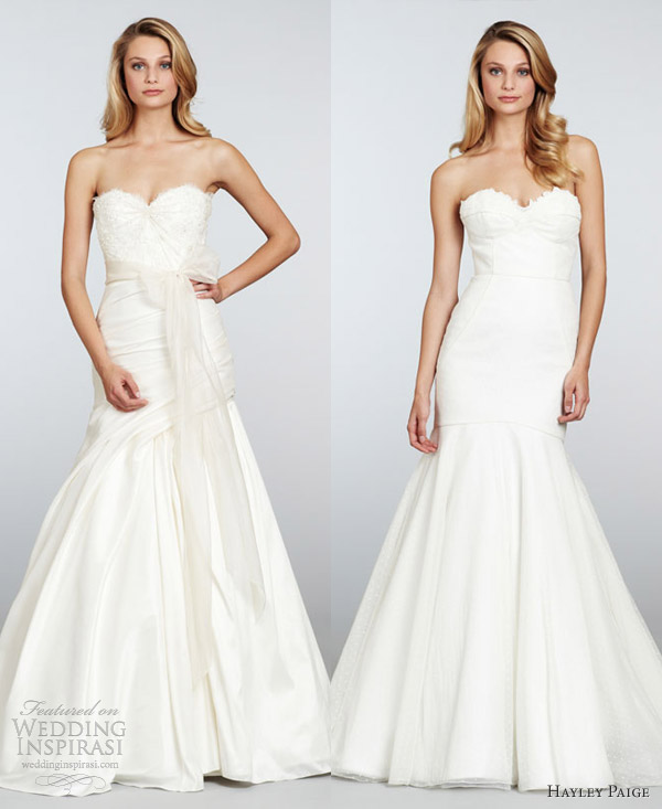 hayley paige spring 2013 perri h6311 harmony h6307strapless fit flare wedding dress