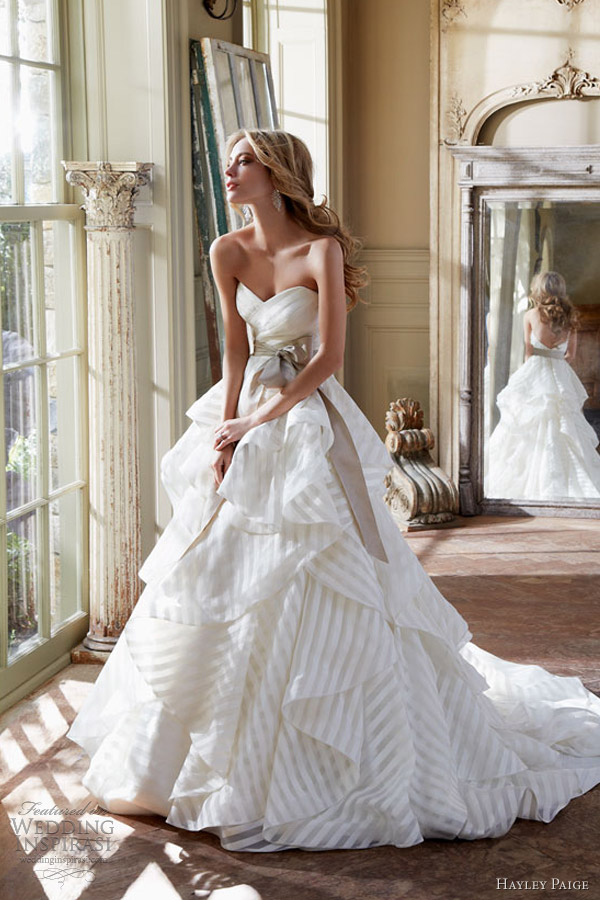 hayley paige spring 2013strapless ball gown sweetheart neckline hp6315