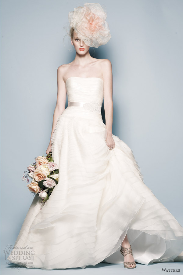 watters wedding dresess spring 2013 esperanza strapless bridal gown
