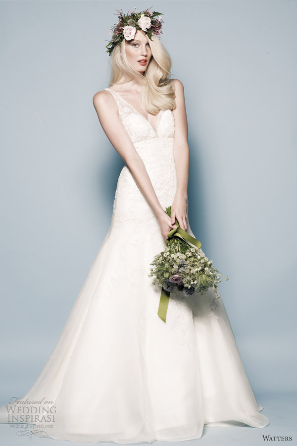 watters wedding dresses spring 2013 jessica sleeveless ilussion straps gown
