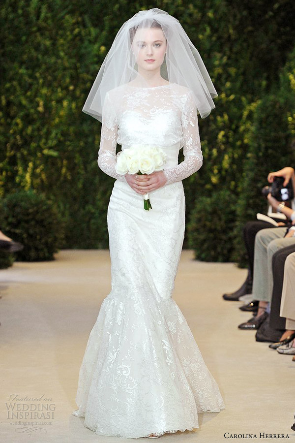 carolina-herrera-spring-2014-bridal-amelie-long-sleeve-lace-mermaid-wedding-dress
