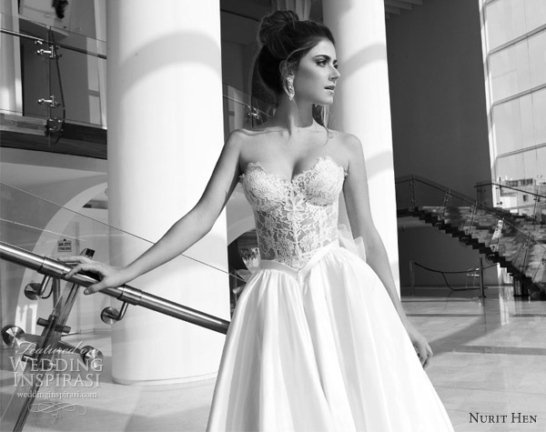 Nurit uando 2013 vestidos de noiva strapless