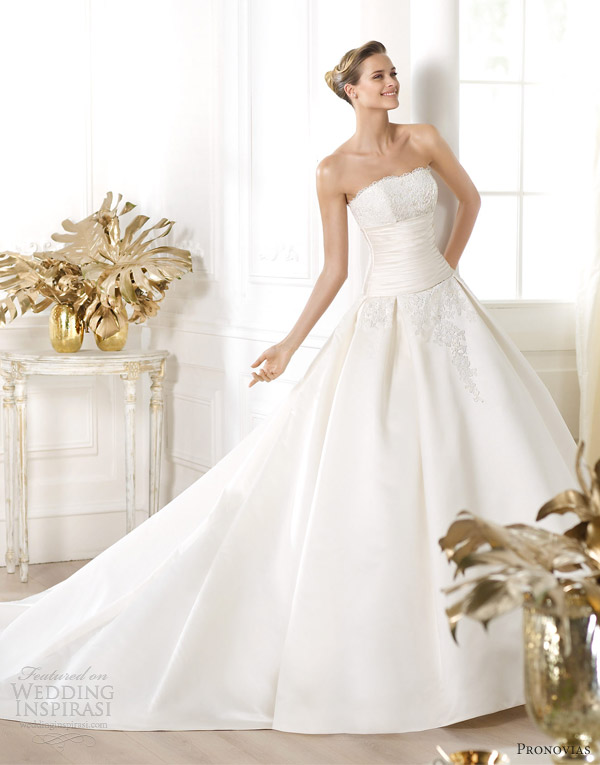 pronovias wedding dresses 2014 costura laurain strapless ball gown