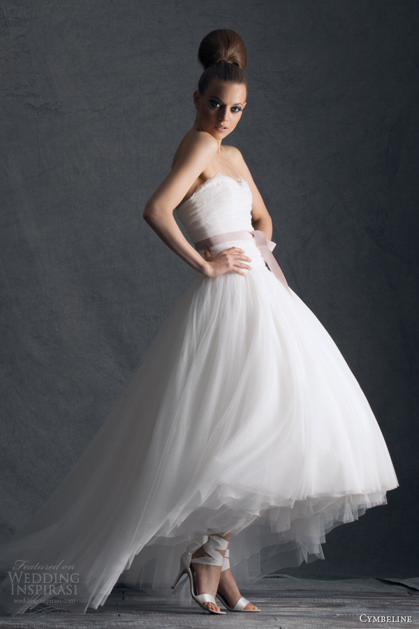 cymbeline 2014 paris houps wedding dress high low