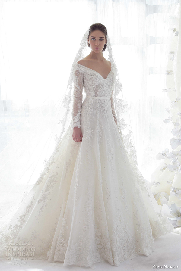 ziad nakad 2013 wedding dress long sleeves