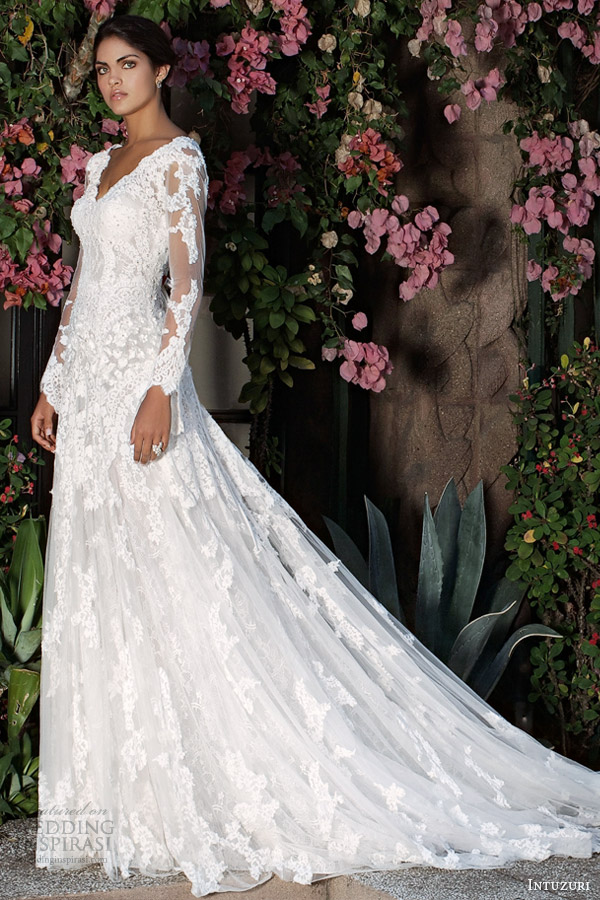 intuzuri wedding dresses 2014 bridal berkheya long sleeve gown