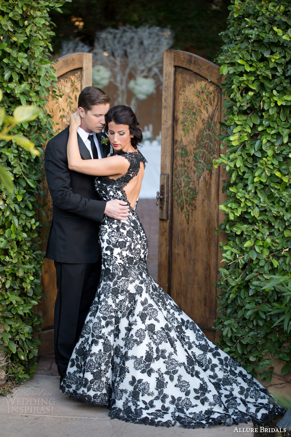 Black winter wedding dresses