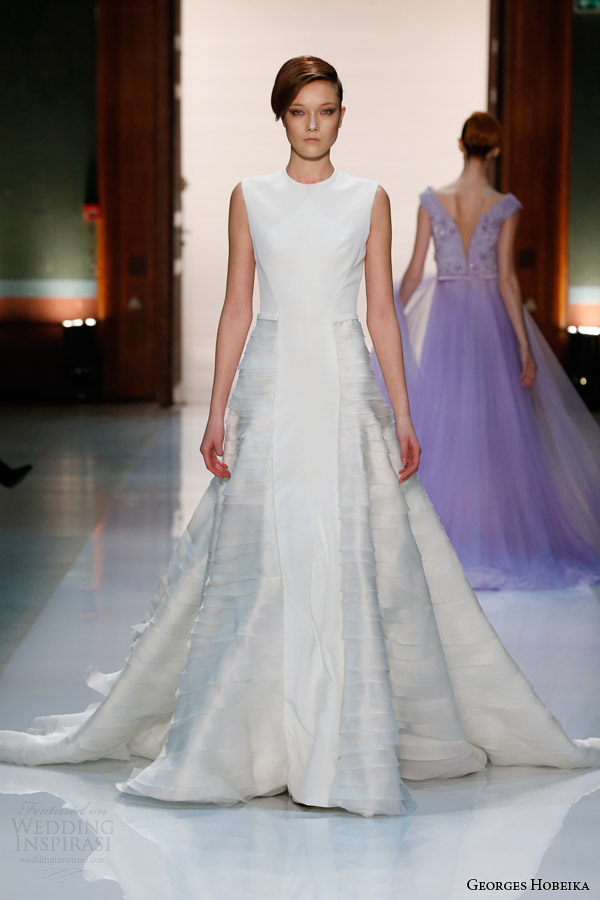 georges hobeika spring 2014 couture sleeveless white dress