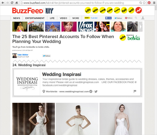 buzzfeed 25 best pinterest accounts to follow wedding inspirasi 600