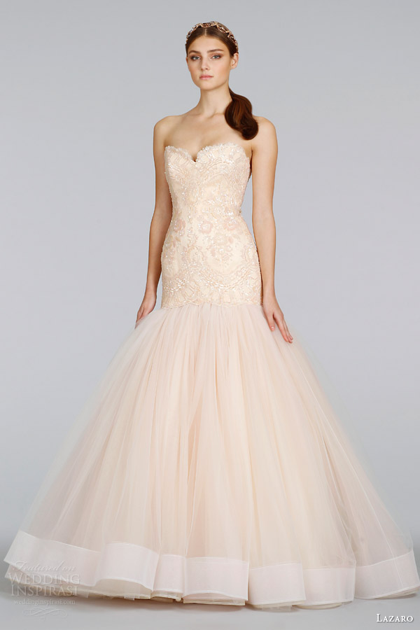 lazaro bridal spring 2014 blush wedding dress style 3402 Lazaro: Bajka nadohvat ruke