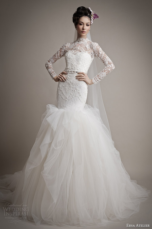 ersa atelier 2015 bridal catherina wedding dress long sleeves