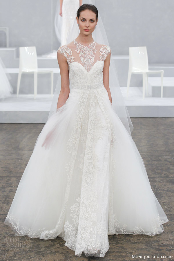 ... wedding dress spring 2015 bridal gown illusion cap sleeves annabelle