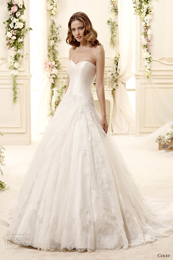 colet bridal 2015 style 9 coab15214iv sweetheart strapless a line wedding dress