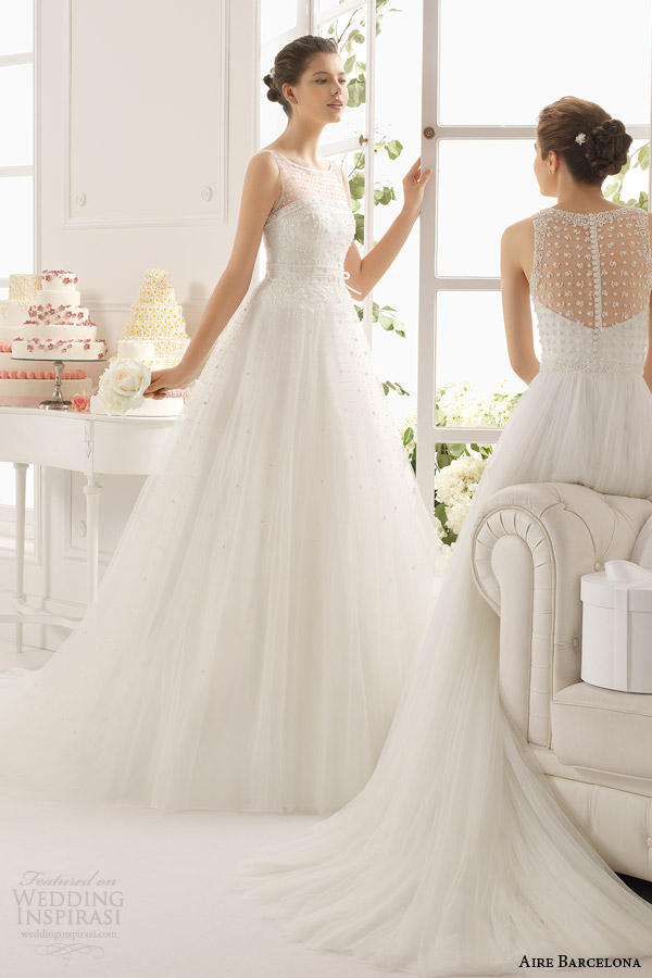 aire barcelona wedding dresses 2015 astan sleeveless ball gown wedding dress
