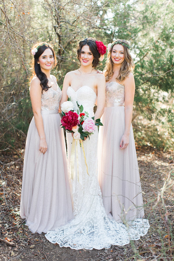 watters brides 2015 wedding dress bridesmaids gown brescia lucca allen tsai photography valentines photo shoot sarah keestone giant red peony oversized peonies