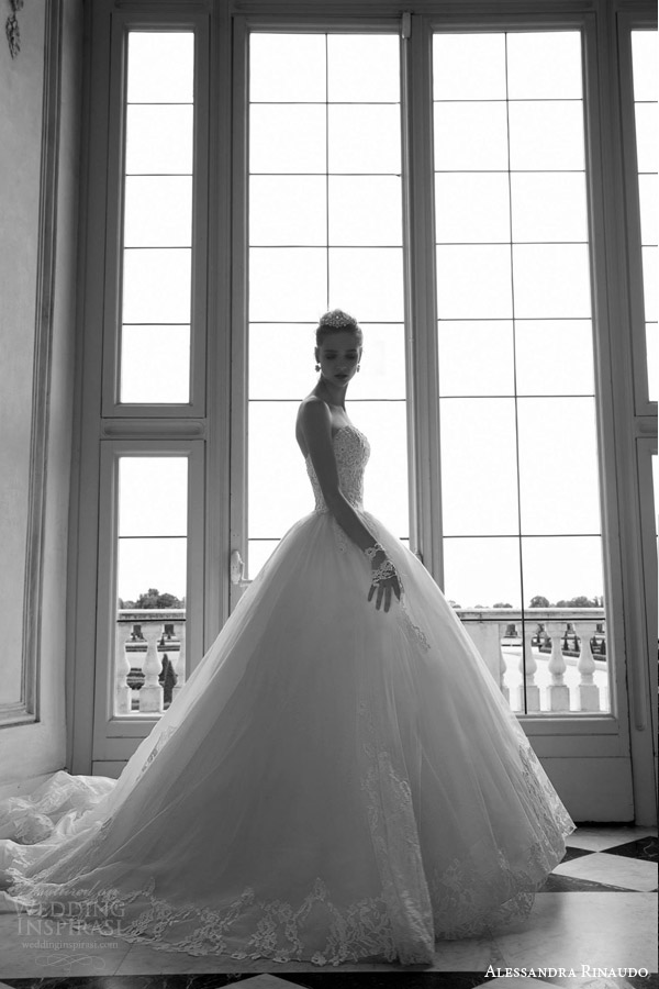 alessandra rinaudo 2016 bridal tina strapless ball gown gorgeous wedding dress sweetheart lace bodice
