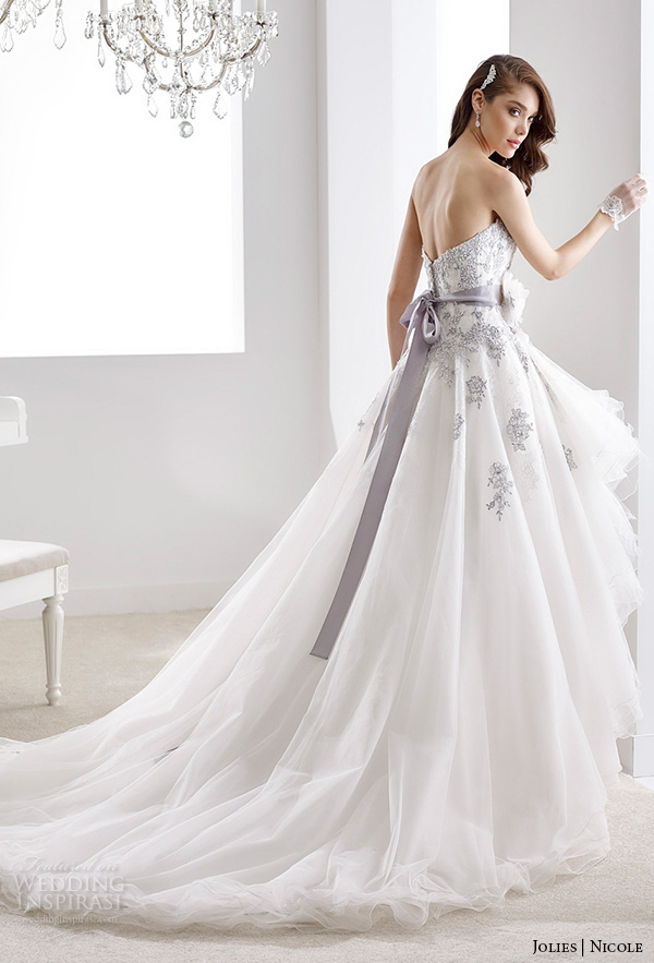 wedding dresses with purple accents