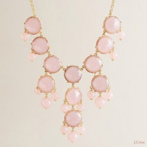 J.Crew pink enamel stone bubble necklace