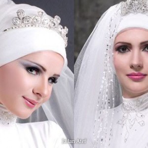 Tiara on a hijab and wedding veil - tiara untuk pengantin bertudung