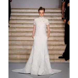 Stephane Rolland the wedding dress - long embroidered sweater dress in ivory tweed boucle