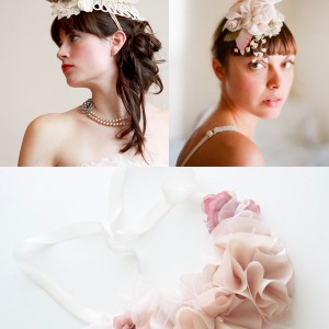 Twigs and Honey veils, feathers, flowers, hair accessories and necklaces by Myra Kim Callan