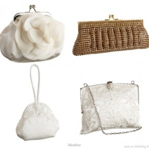 White and gold wedding clutches and handbags to match your wedding dress