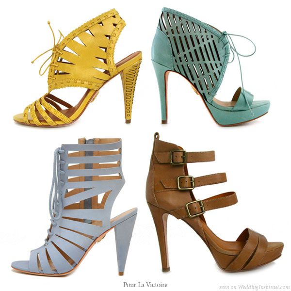 Pour la victoire - designer strappy high heel shoes and booties 