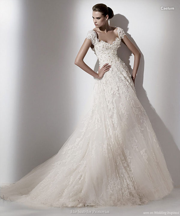 Elie Saab Caelum white western wedding dress for Pronovias 2010