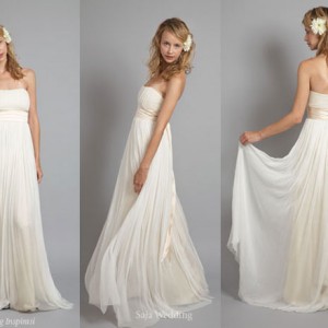 Grecian Greek goddess style wedding dress