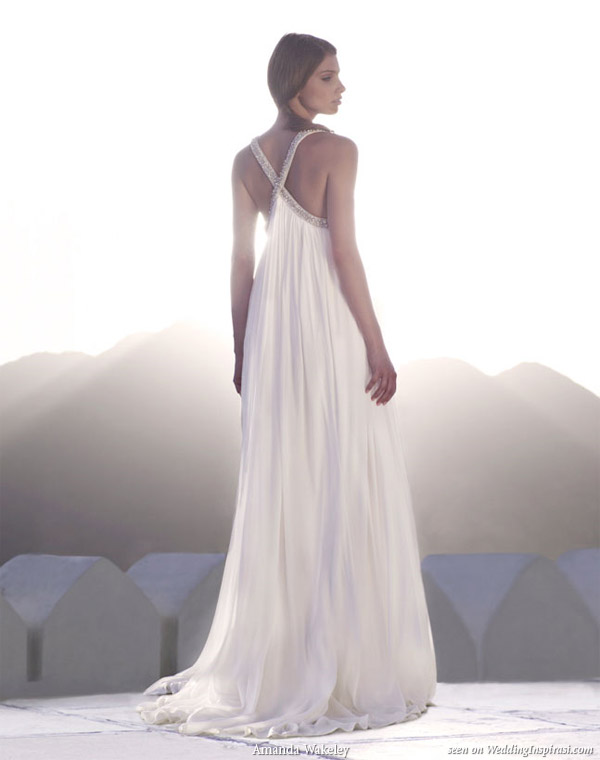 Amanda Wakeley Sposa Bridal collection 09/10 Superfine jersey dress with swarovski beaded straps Amanda Wakeley Sposa Bridal collection 09/10 Superfine jersey dress with swarovski beaded straps