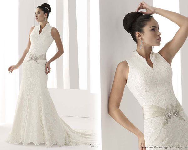White wedding dress from Spanish bridal couturier Nalia.